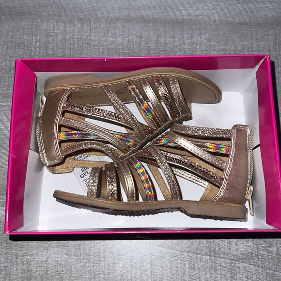 Olive & Edie Lil Maya Gladiator Sandals - Gold Multi, Size 9 - Picture 5 of 6
